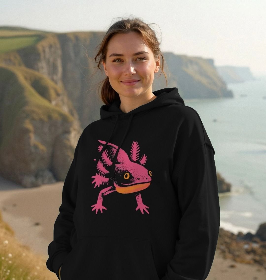 Neon Axolotl Hoodie