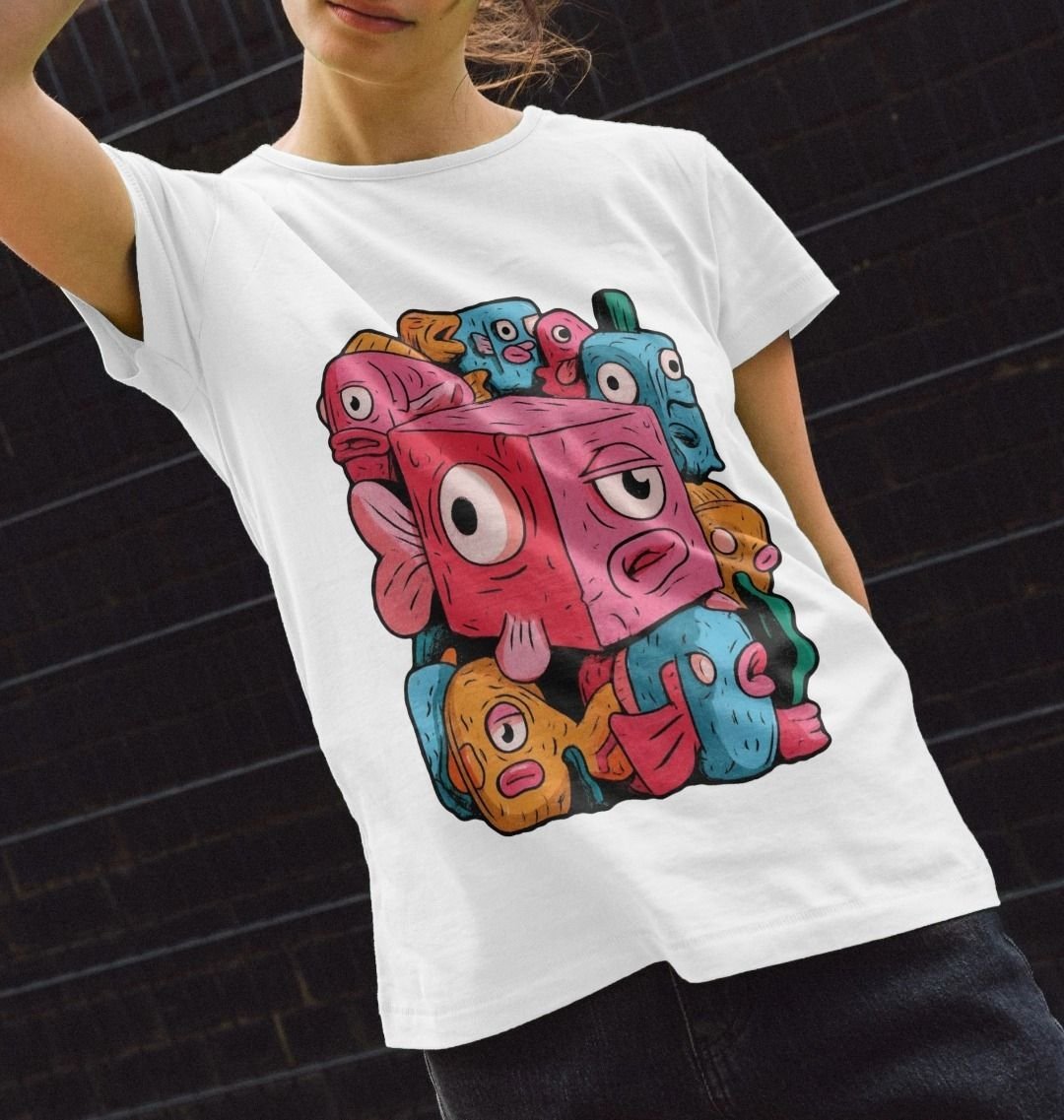Square fish women's t-shirt